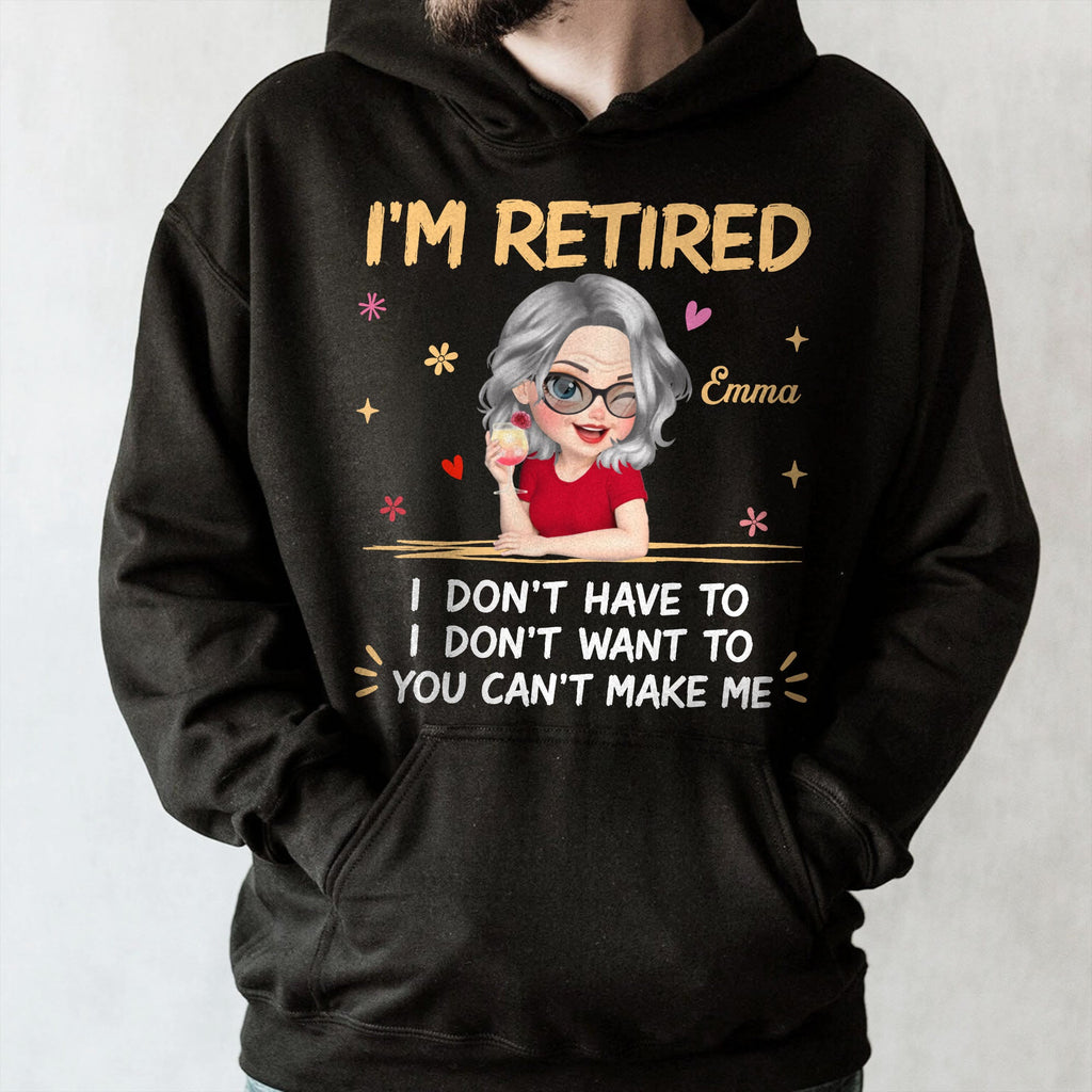 Personalized Retired Woman Hoodie Custom T-shirt Gift Shirt GradoCreations