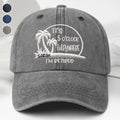 Personalized Washed Denim Cap Custom Name Gift for Retirees Washed Denim Cap GradoCreations