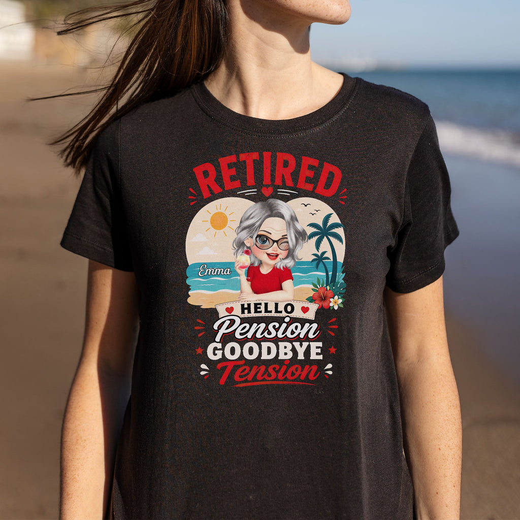 Personalized Retirement T-Shirt Hoodie Beach Life Gift for Her Shirt GradoCreations