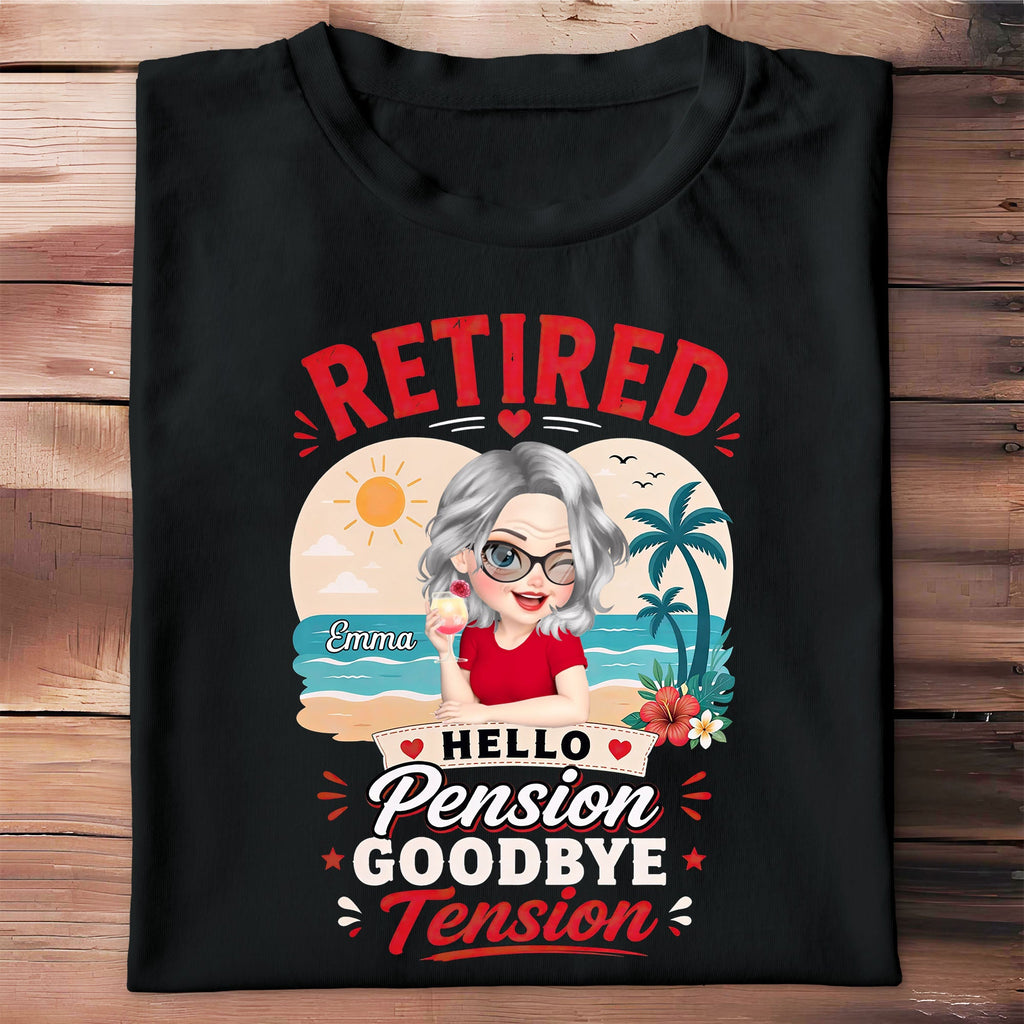 Personalized Retirement T-Shirt Hoodie Beach Life Gift for Her Shirt GradoCreations