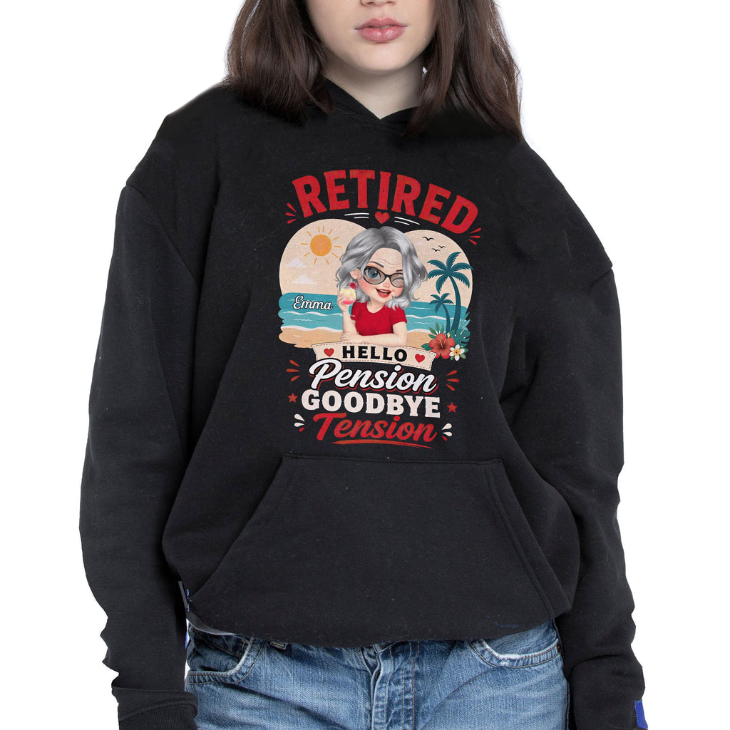 Personalized Retirement T-Shirt Hoodie Beach Life Gift for Her Shirt GradoCreations