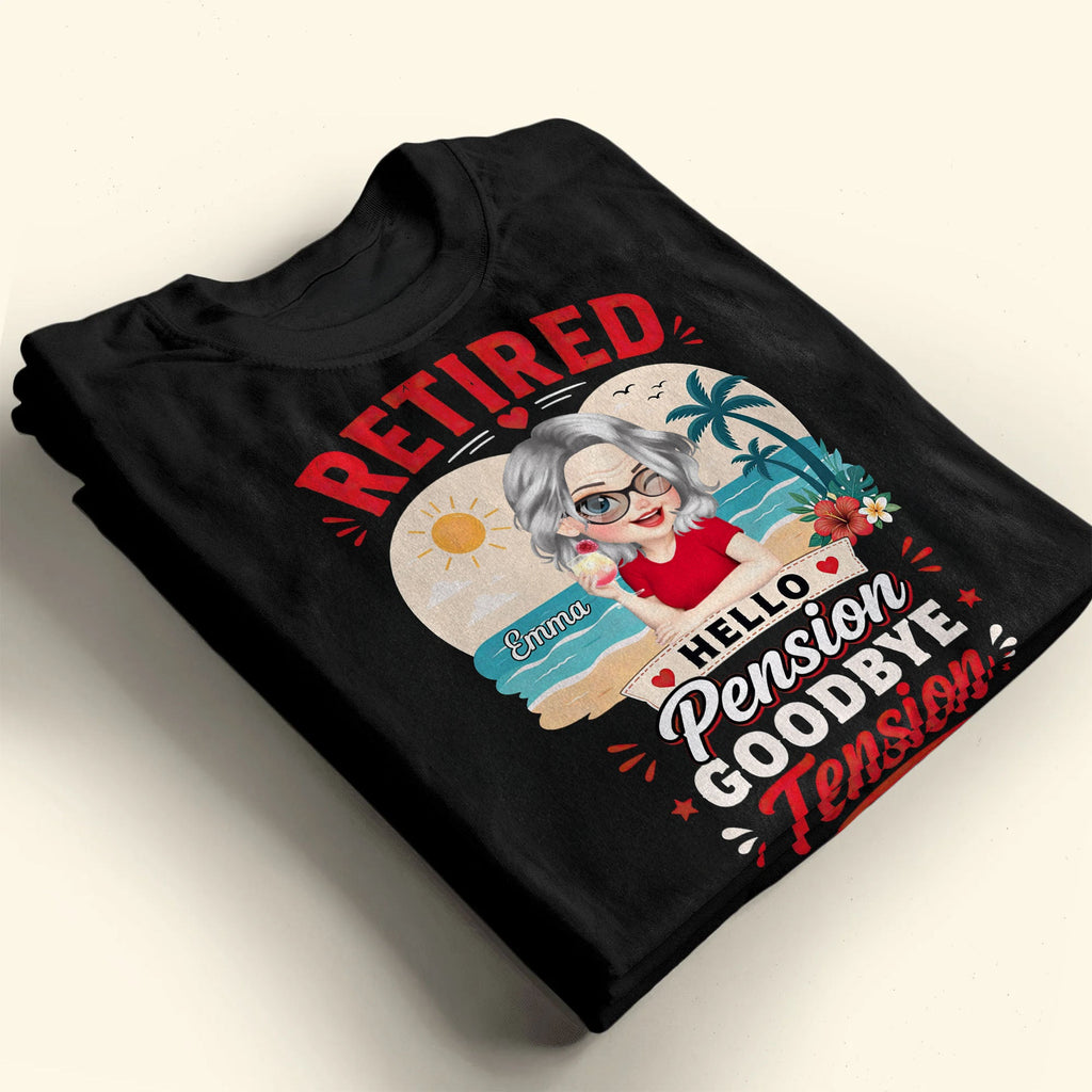 Personalized Retirement T-Shirt Hoodie Beach Life Gift for Her Shirt GradoCreations