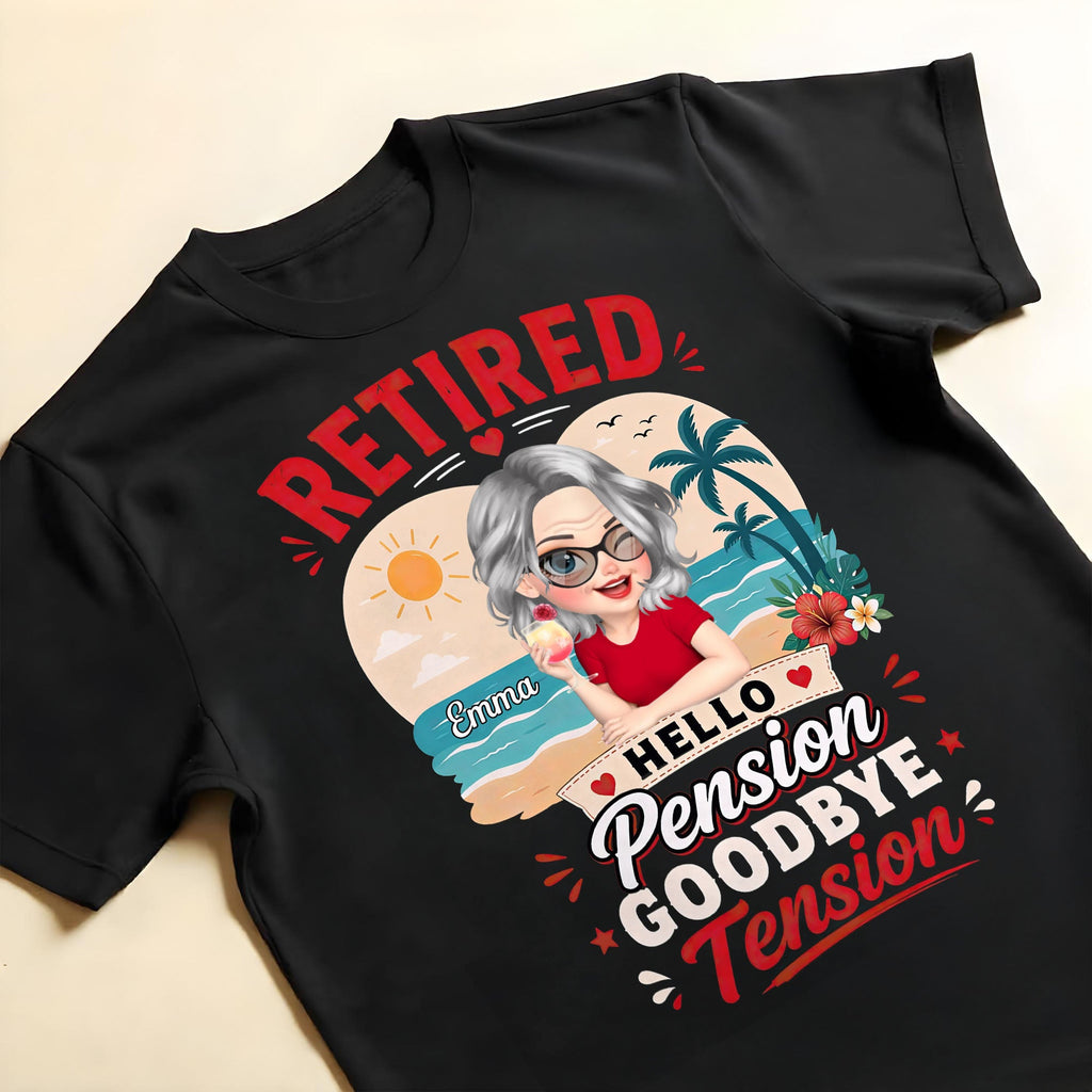 Personalized Retirement T-Shirt Hoodie Beach Life Gift for Her Shirt GradoCreations