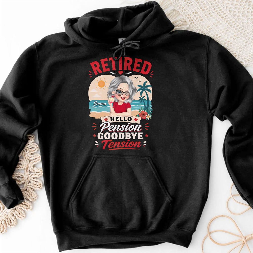 Personalized Retirement T-Shirt Hoodie Beach Life Gift for Her Shirt GradoCreations
