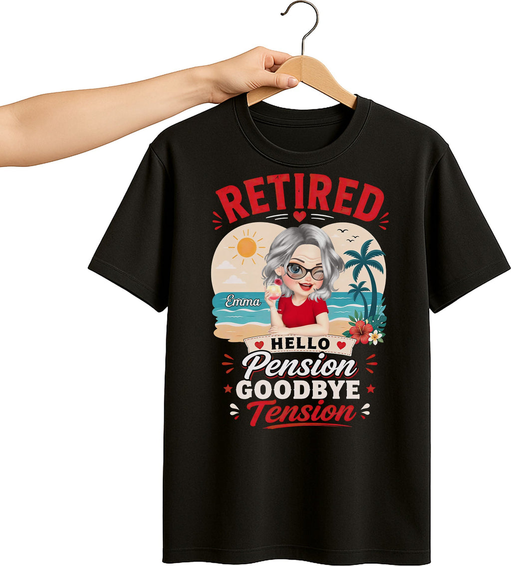 Personalized Retirement T-Shirt Hoodie Beach Life Gift for Her Shirt GradoCreations