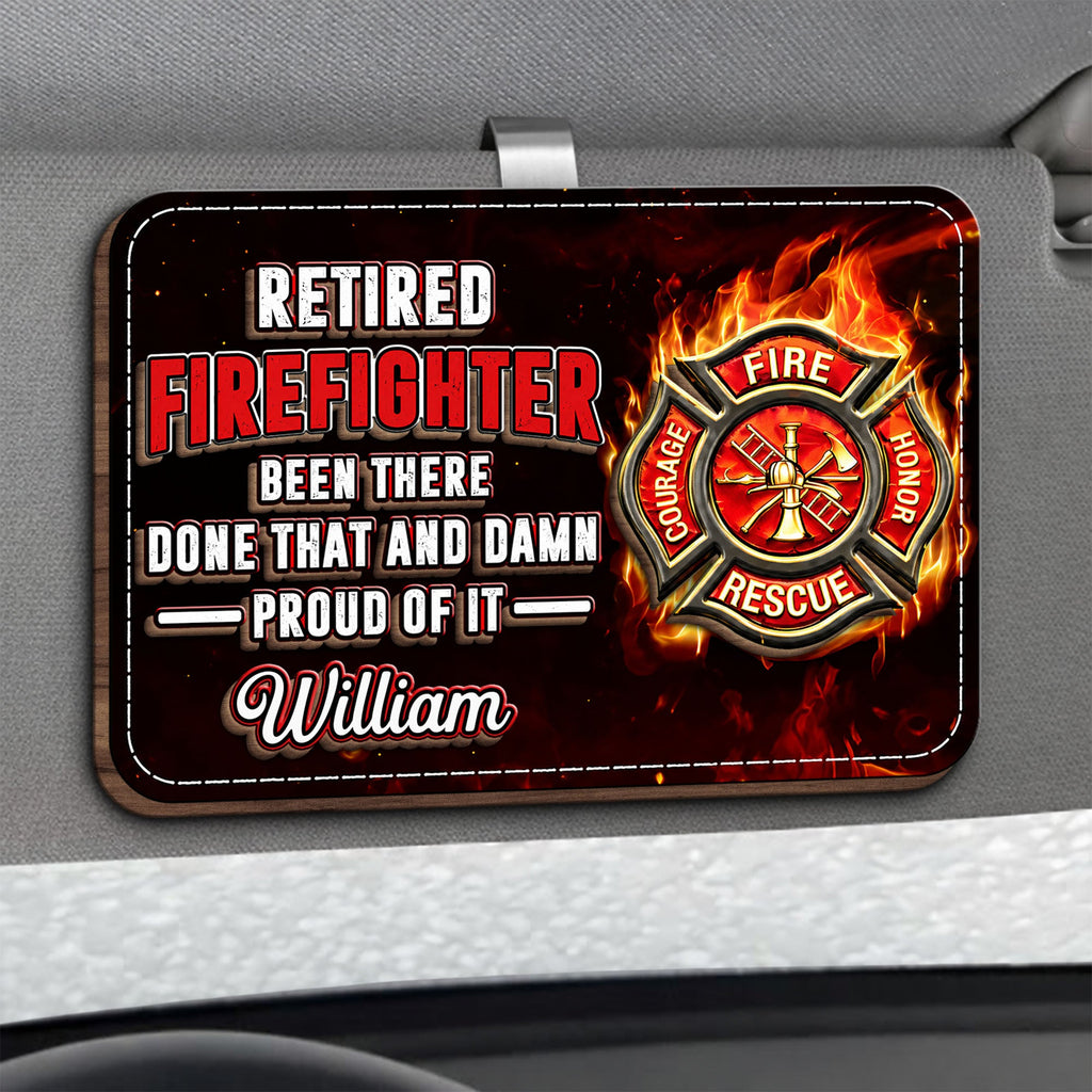 Personalized Car Visor Clip Retired Firefighter Gift Idea Car Visor Clip GradoCreations