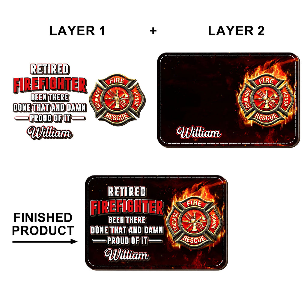 Personalized Car Visor Clip Retired Firefighter Gift Idea Car Visor Clip GradoCreations