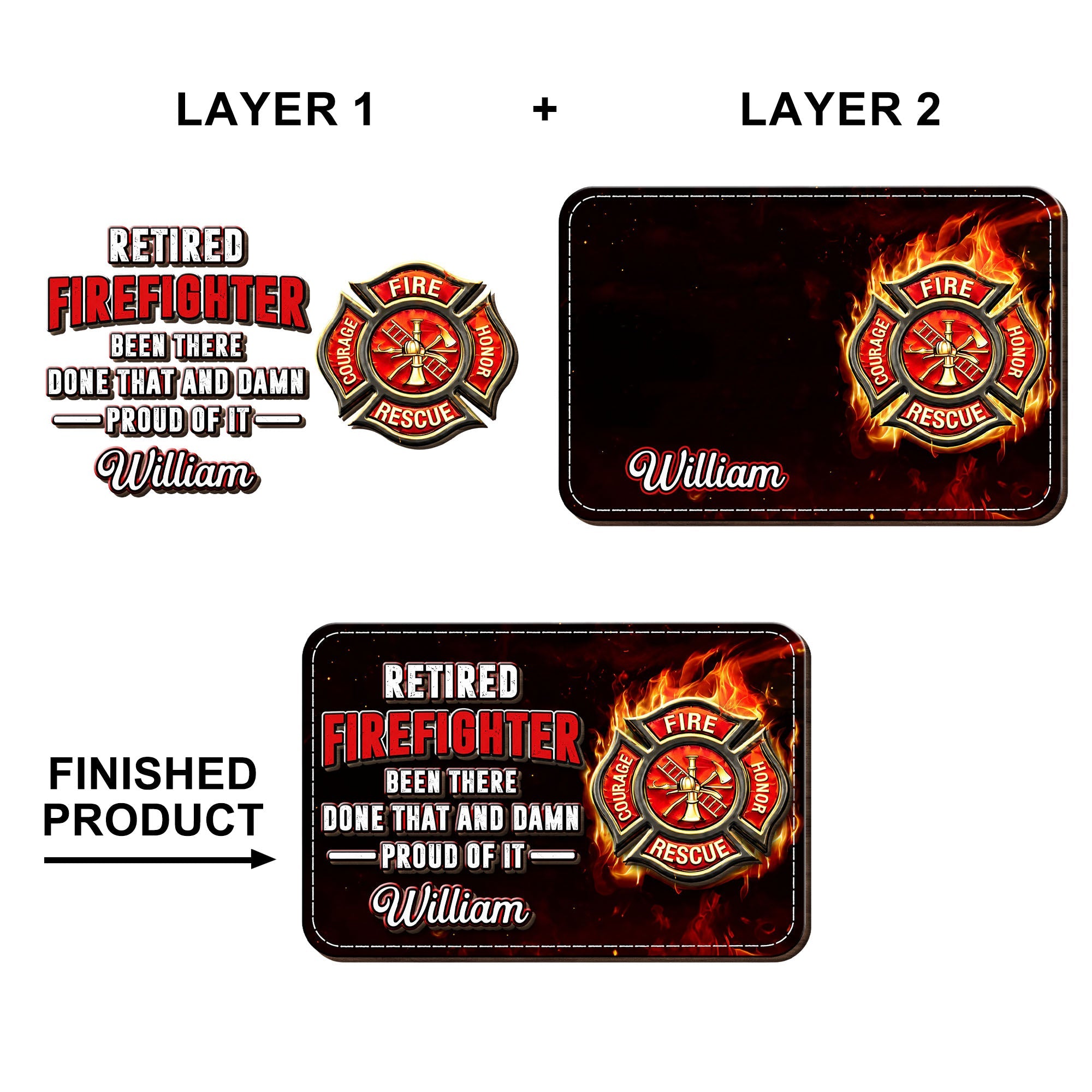 Personalized Car Visor Clip Retired Firefighter Gift Idea Car Visor Clip GradoCreations