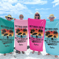 Personalized Funny Beach Towel Custom Name Gift for Retirement Beach Towels GradoCreations