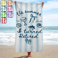 Personalized Beach Towel Custom Name Flip Flops Gift for Retirement Beach Towels GradoCreations