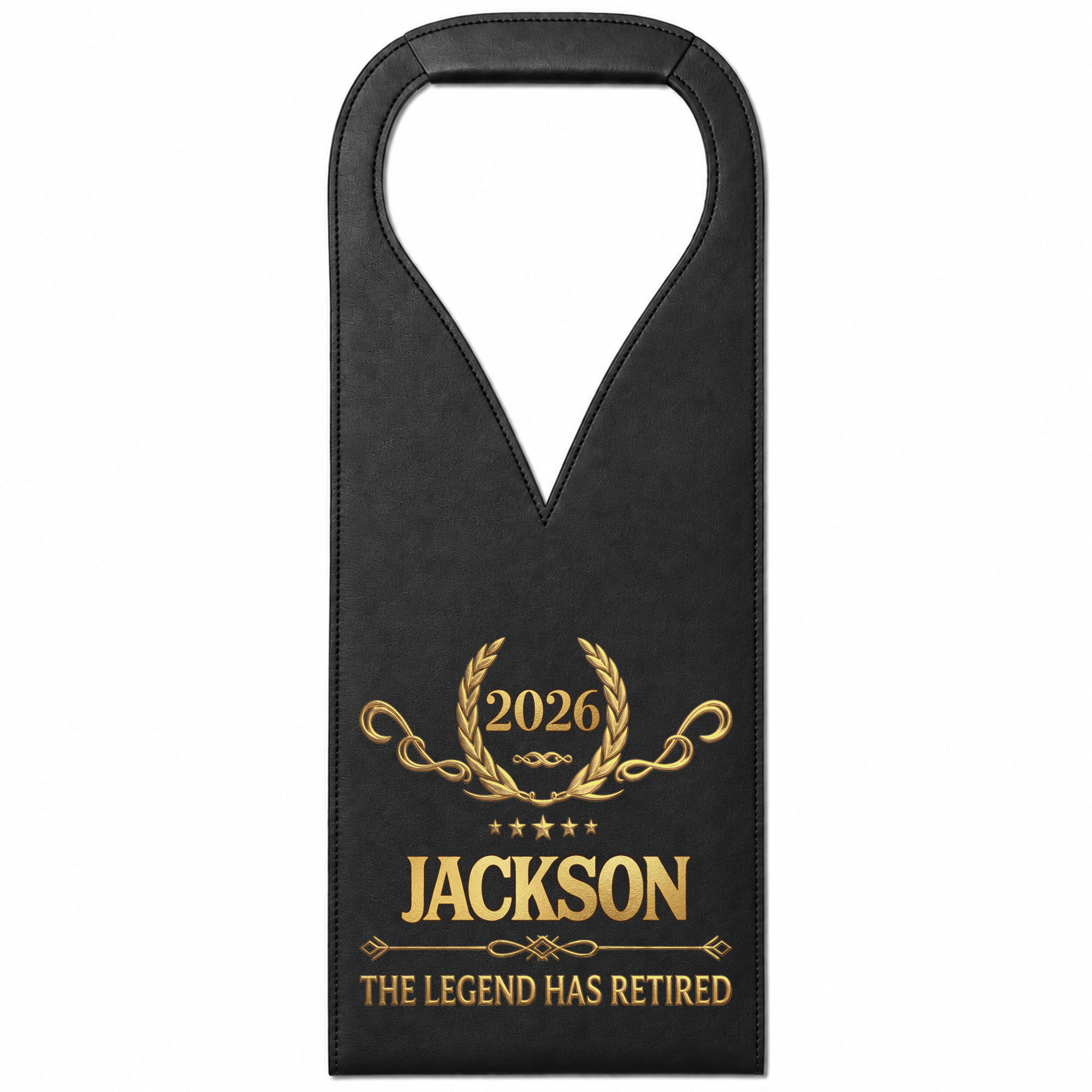 Personalized Leather Wine Bag Custom Name Gift for Retirement Leather Wine Bag GradoCreations