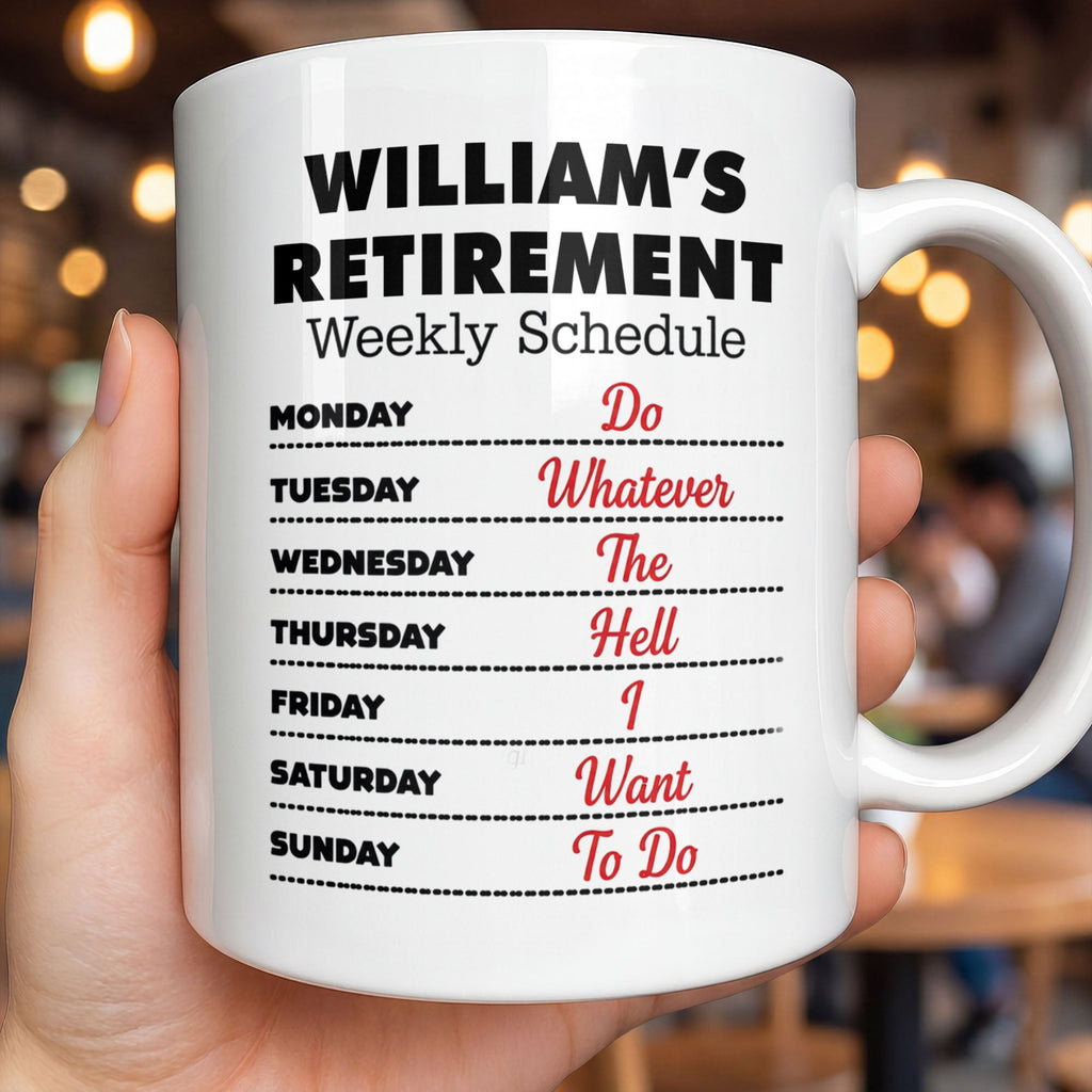 Funny Retirement Coffee Mug Custom Name Gift for Dad Edge-to-edge Mug GradoCreations
