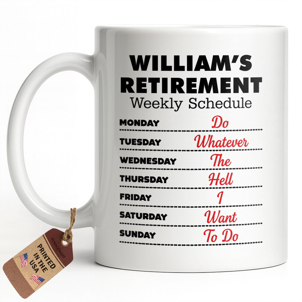 Funny Retirement Coffee Mug Custom Name Gift for Dad Edge-to-edge Mug GradoCreations