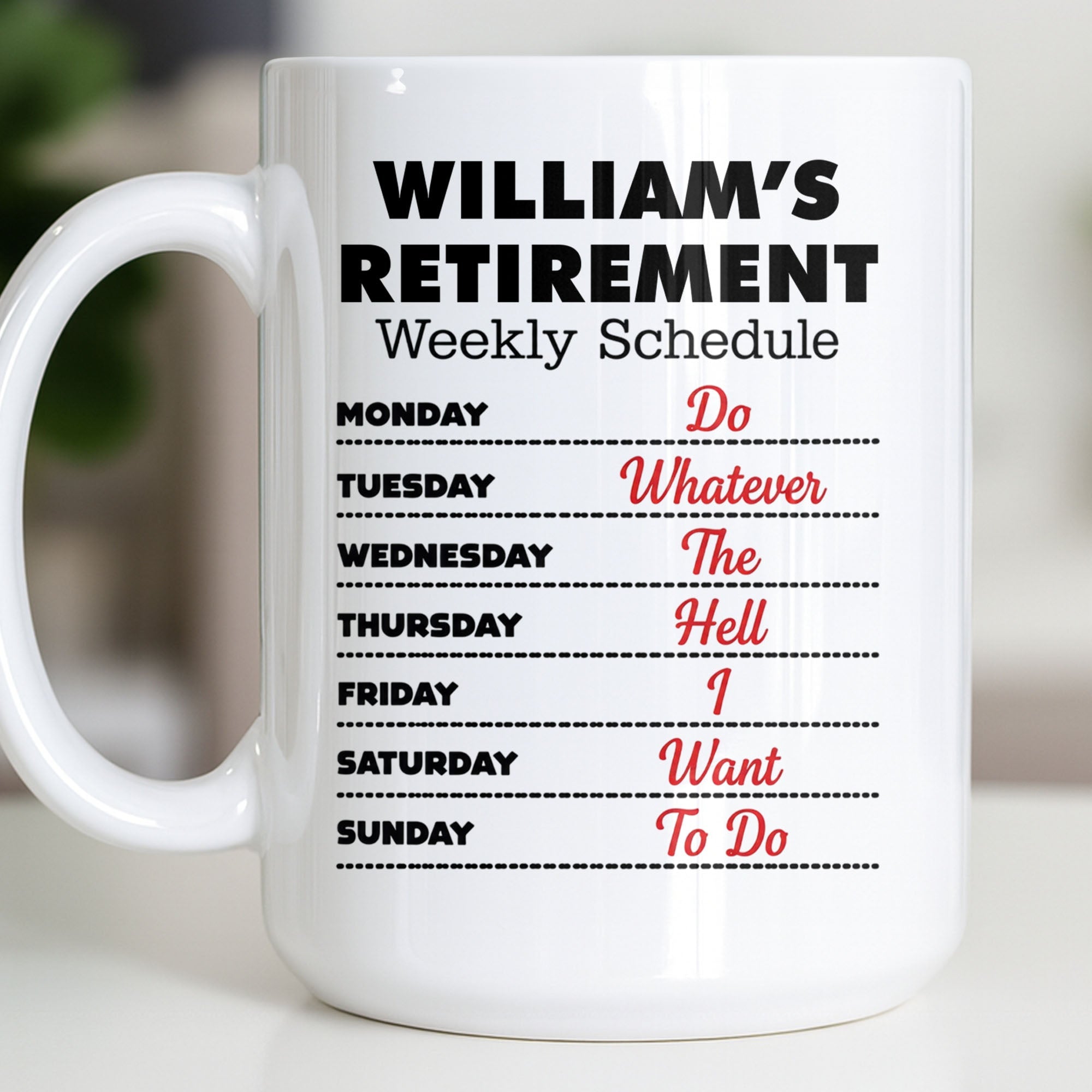 Funny Retirement Coffee Mug Custom Name Gift for Dad Edge-to-edge Mug GradoCreations