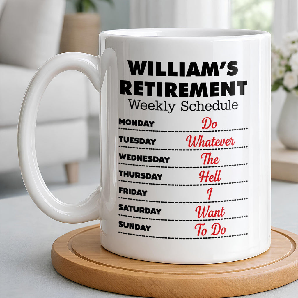 Funny Retirement Coffee Mug Custom Name Gift for Dad Edge-to-edge Mug GradoCreations