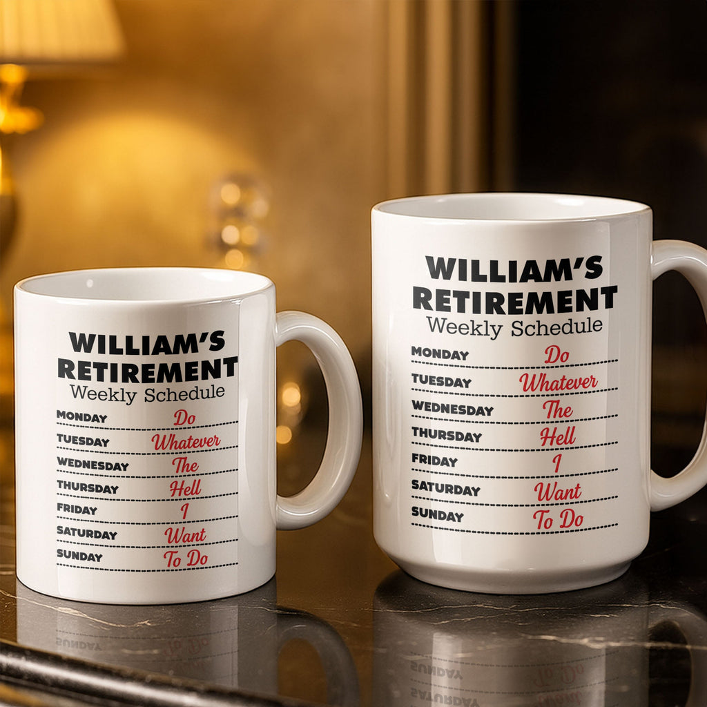Funny Retirement Coffee Mug Custom Name Gift for Dad Edge-to-edge Mug GradoCreations