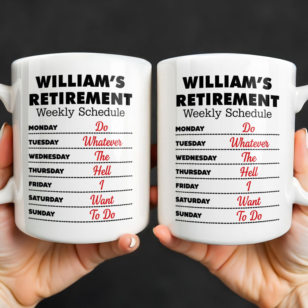 Funny Retirement Coffee Mug Custom Name Gift for Dad Edge-to-edge Mug GradoCreations