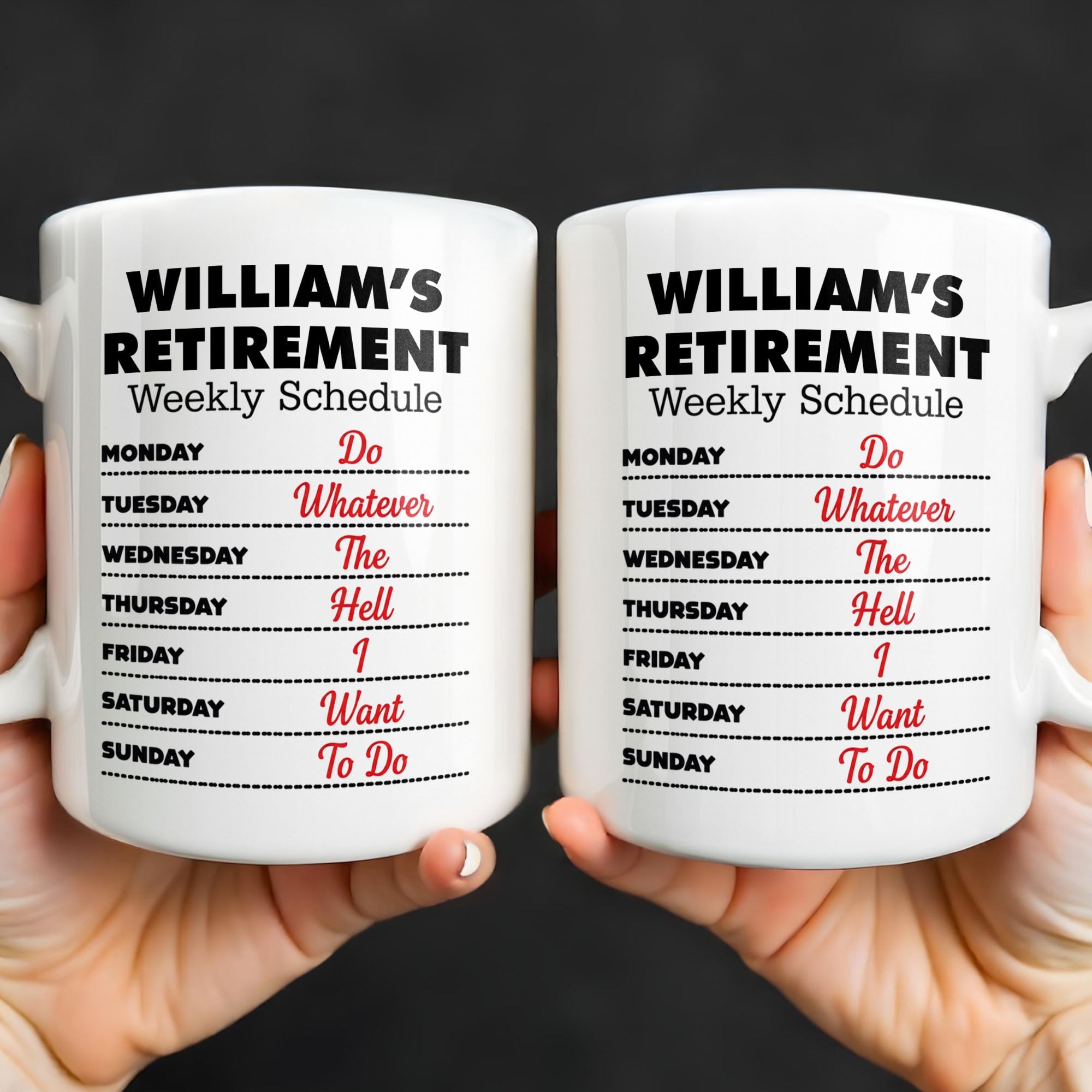 Funny Retirement Coffee Mug Custom Name Gift for Dad Edge-to-edge Mug GradoCreations
