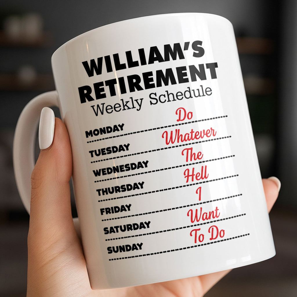 Funny Retirement Coffee Mug Custom Name Gift for Dad Edge-to-edge Mug GradoCreations