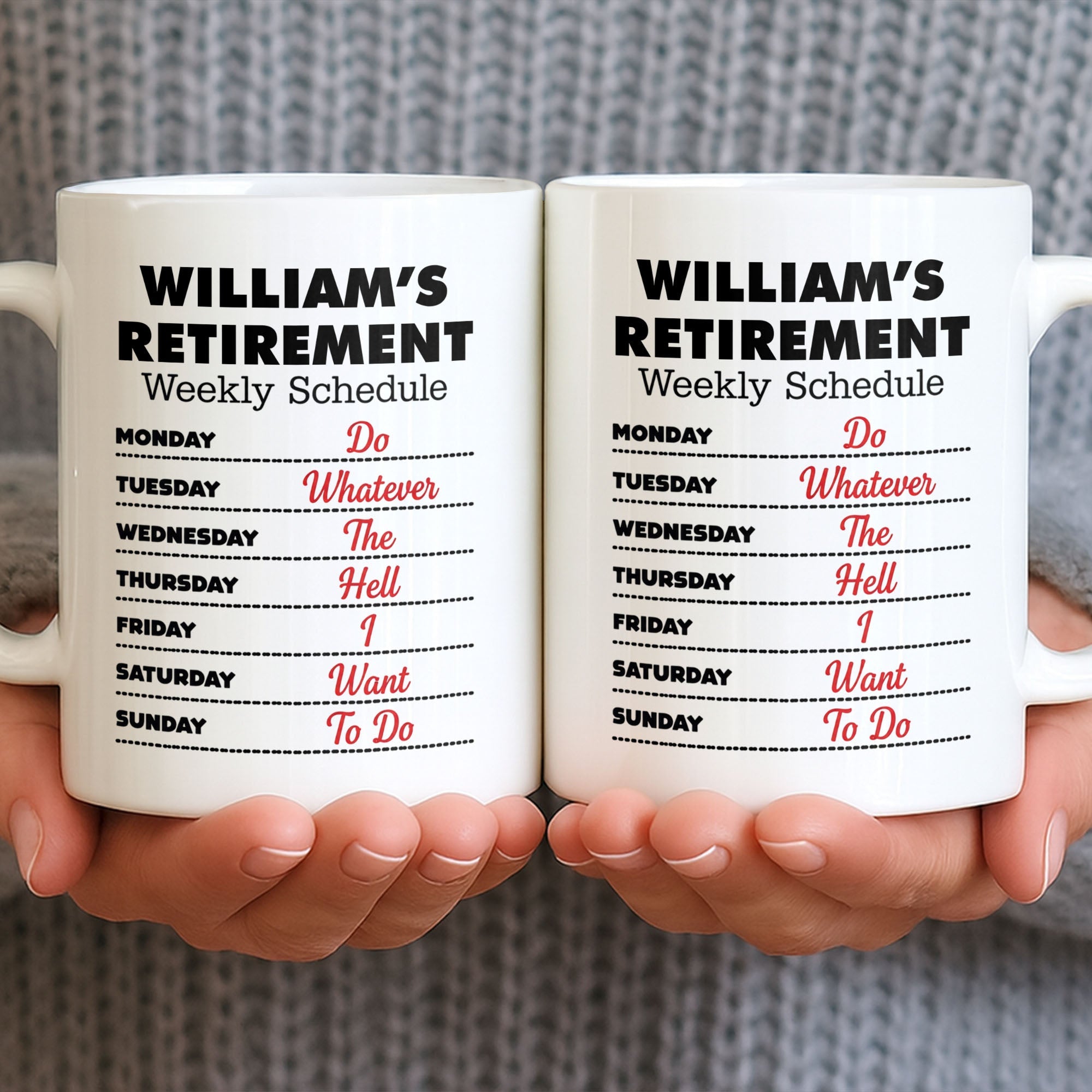 Funny Retirement Coffee Mug Custom Name Gift for Dad Edge-to-edge Mug GradoCreations
