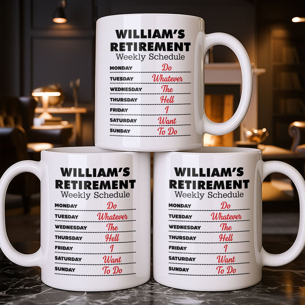 Funny Retirement Coffee Mug Custom Name Gift for Dad Edge-to-edge Mug GradoCreations