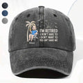 Personalized Washed Denim Cap Custom Retirement Gift for Dad
