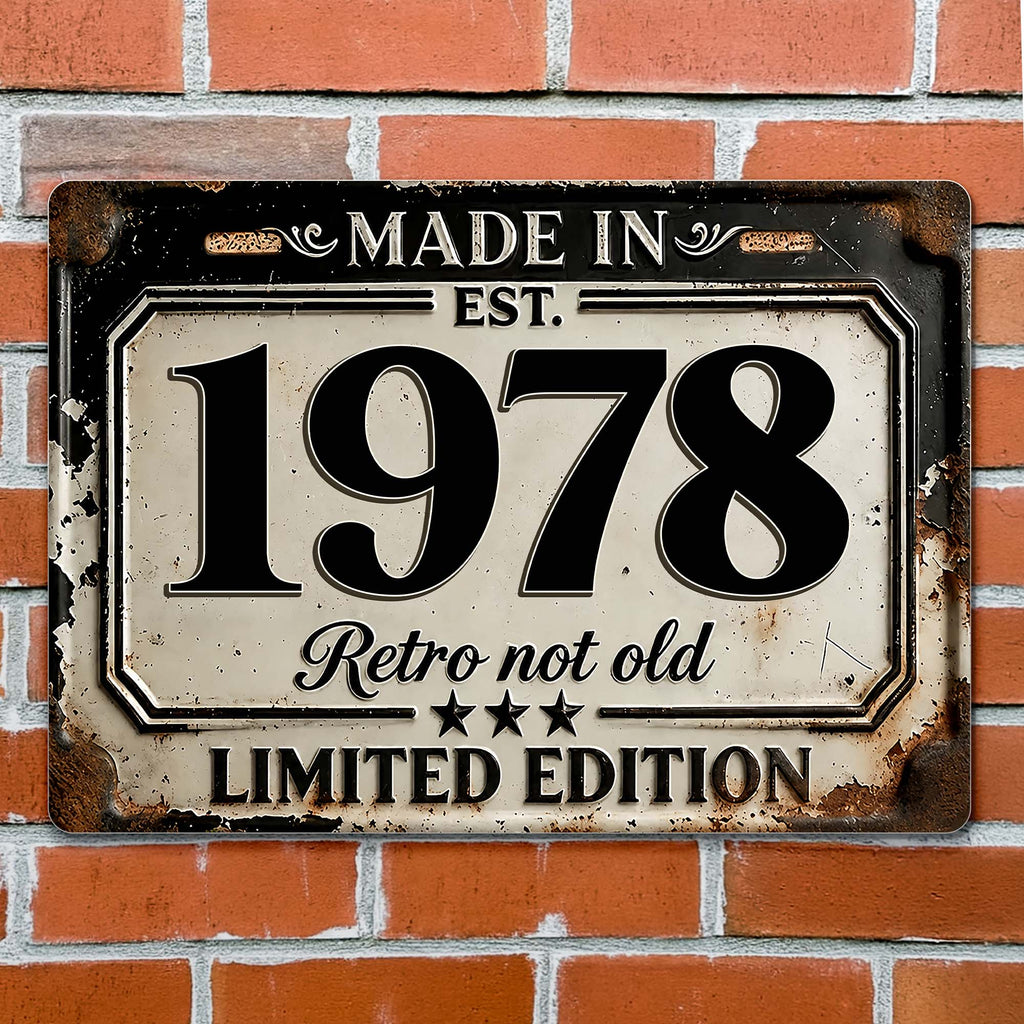 Personalized Limited Edition Metal Sign Custom Year Gift for Dad Metal Sign GradoCreations