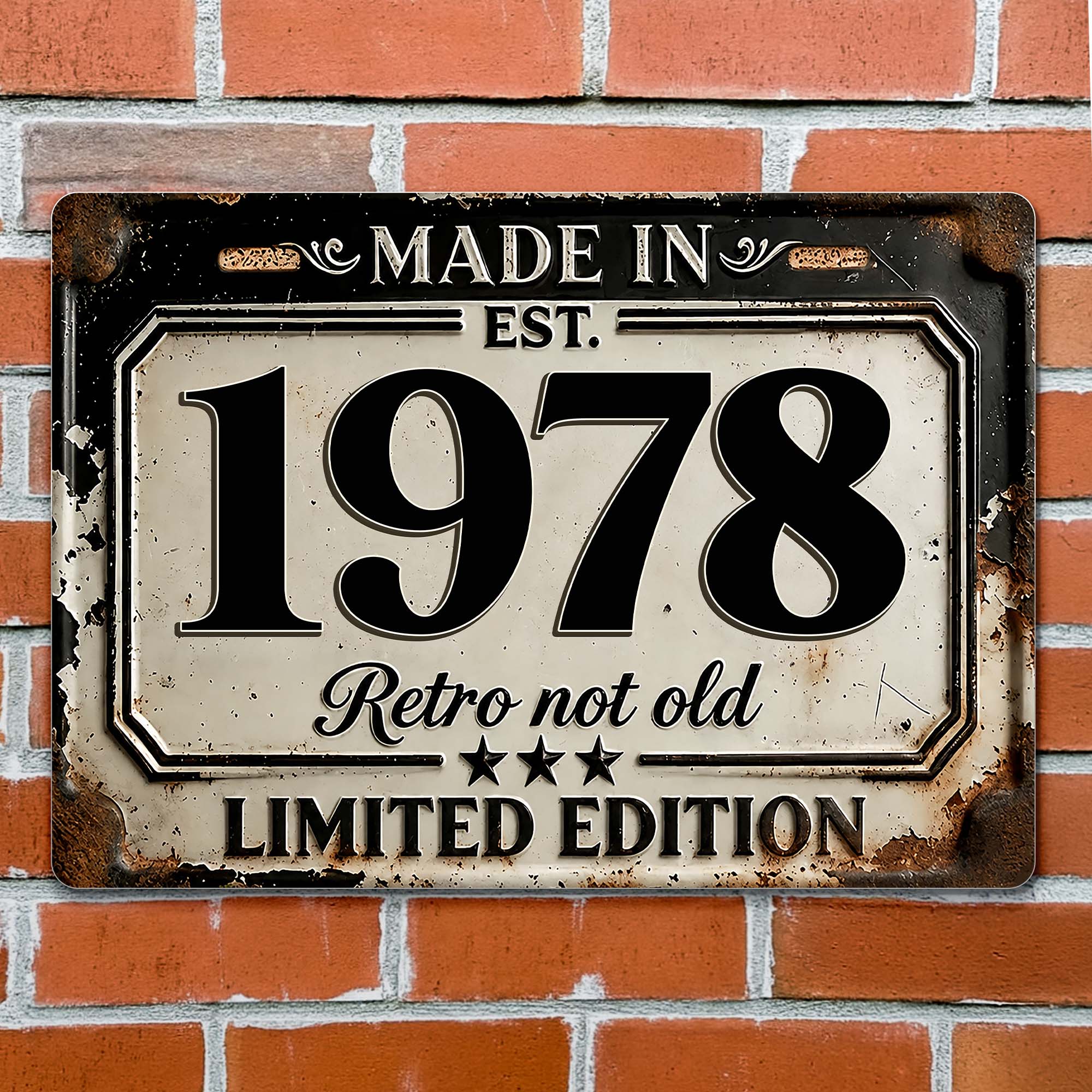 Personalized Limited Edition Metal Sign Custom Year Gift for Dad Metal Sign GradoCreations