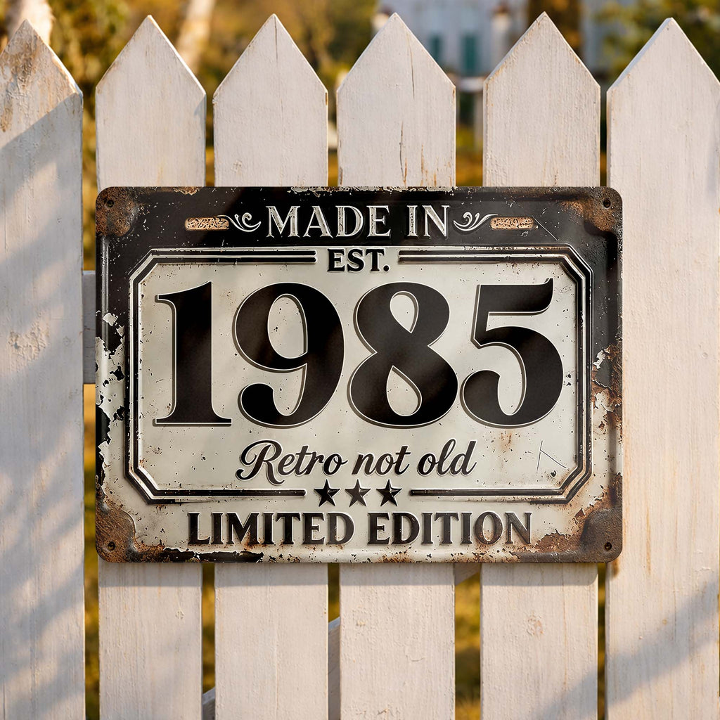 Personalized Limited Edition Metal Sign Custom Year Gift for Dad Metal Sign GradoCreations