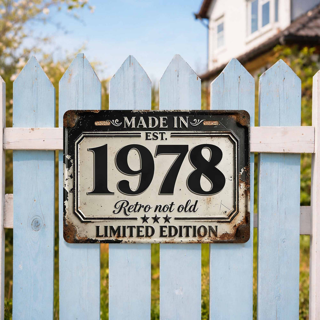 Personalized Limited Edition Metal Sign Custom Year Gift for Dad Metal Sign GradoCreations