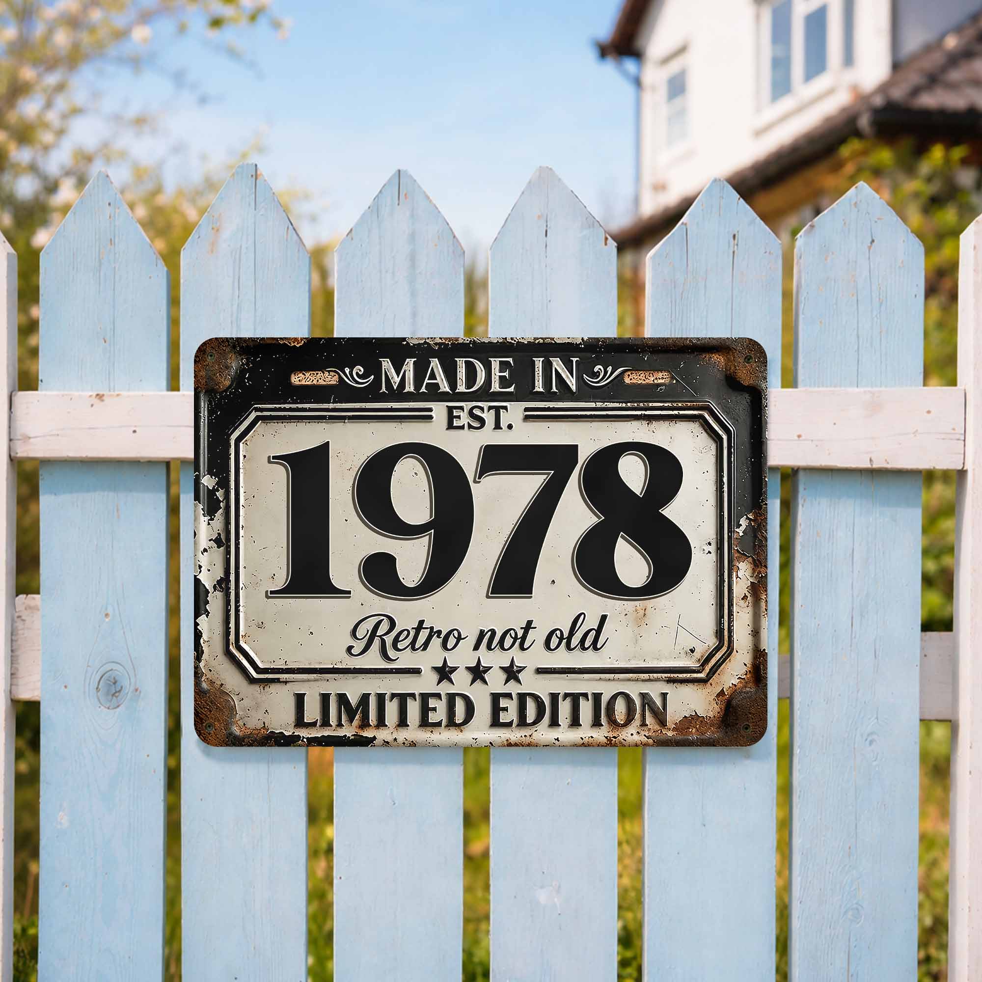 Personalized Limited Edition Metal Sign Custom Year Gift for Dad Metal Sign GradoCreations