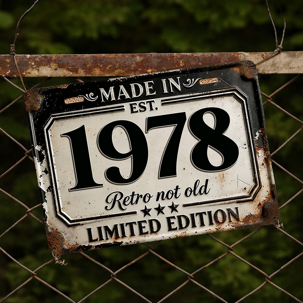 Personalized Limited Edition Metal Sign Custom Year Gift for Dad Metal Sign GradoCreations