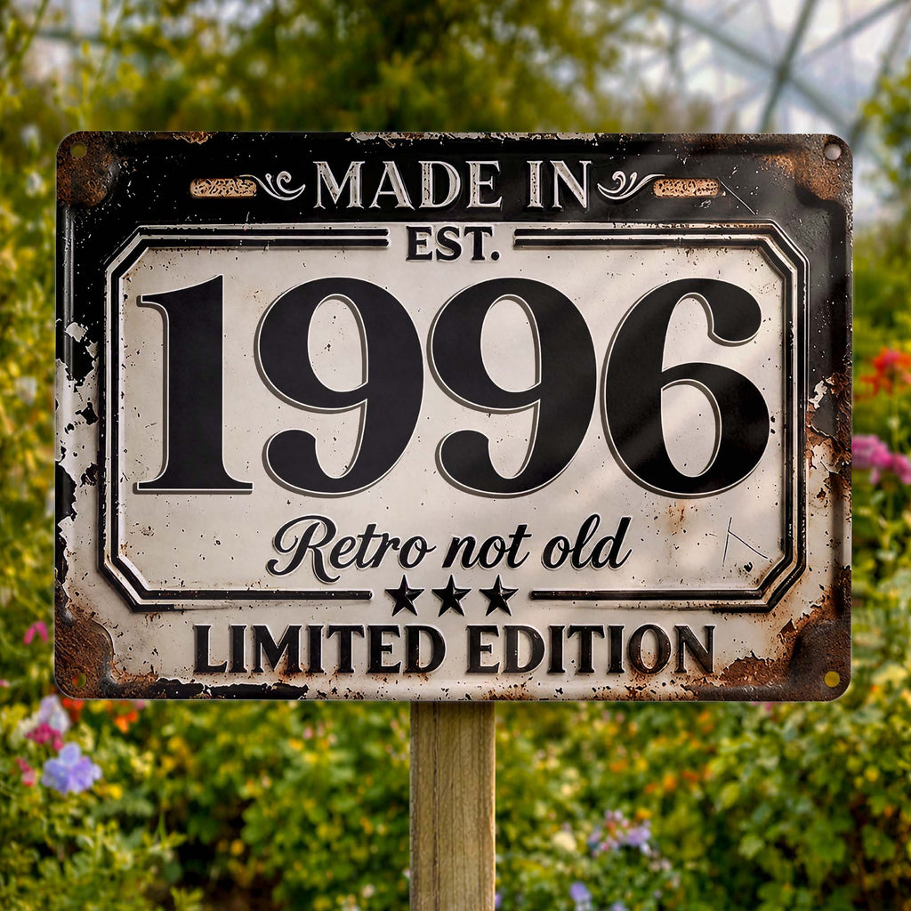 Personalized Limited Edition Metal Sign Custom Year Gift for Dad Metal Sign GradoCreations