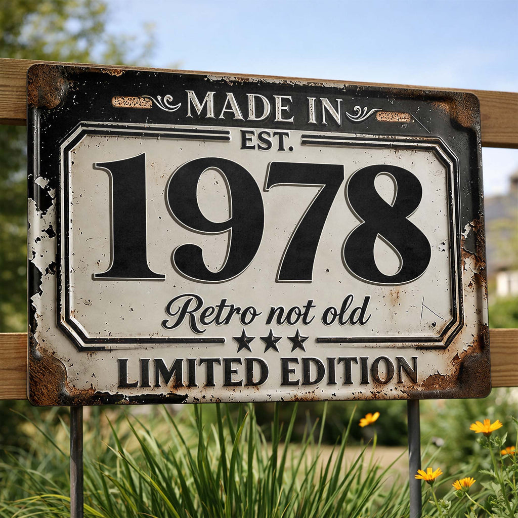 Personalized Limited Edition Metal Sign Custom Year Gift for Dad Metal Sign GradoCreations