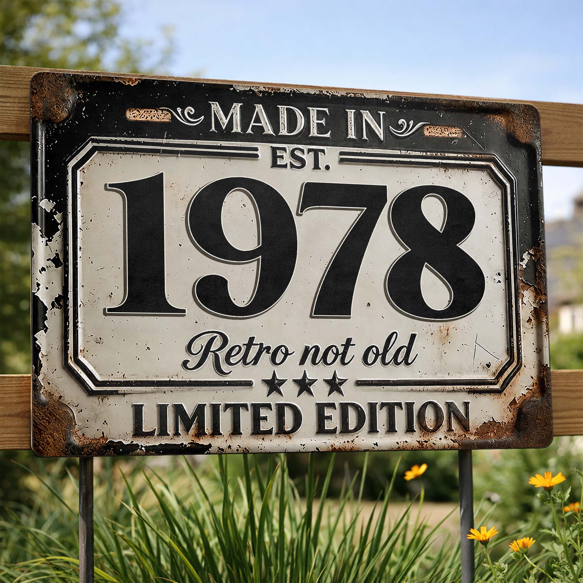 Personalized Limited Edition Metal Sign Custom Year Gift for Dad Metal Sign GradoCreations