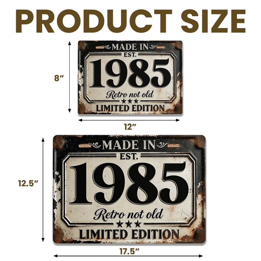 Personalized Limited Edition Metal Sign Custom Year Gift for Dad Metal Sign GradoCreations