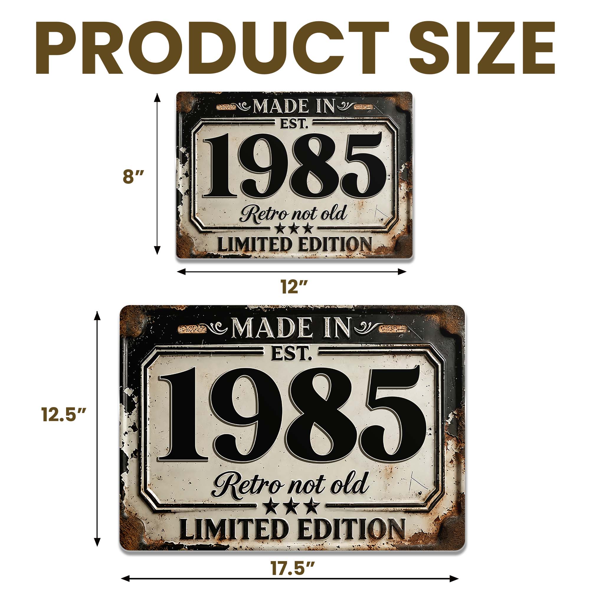 Personalized Limited Edition Metal Sign Custom Year Gift for Dad Metal Sign GradoCreations