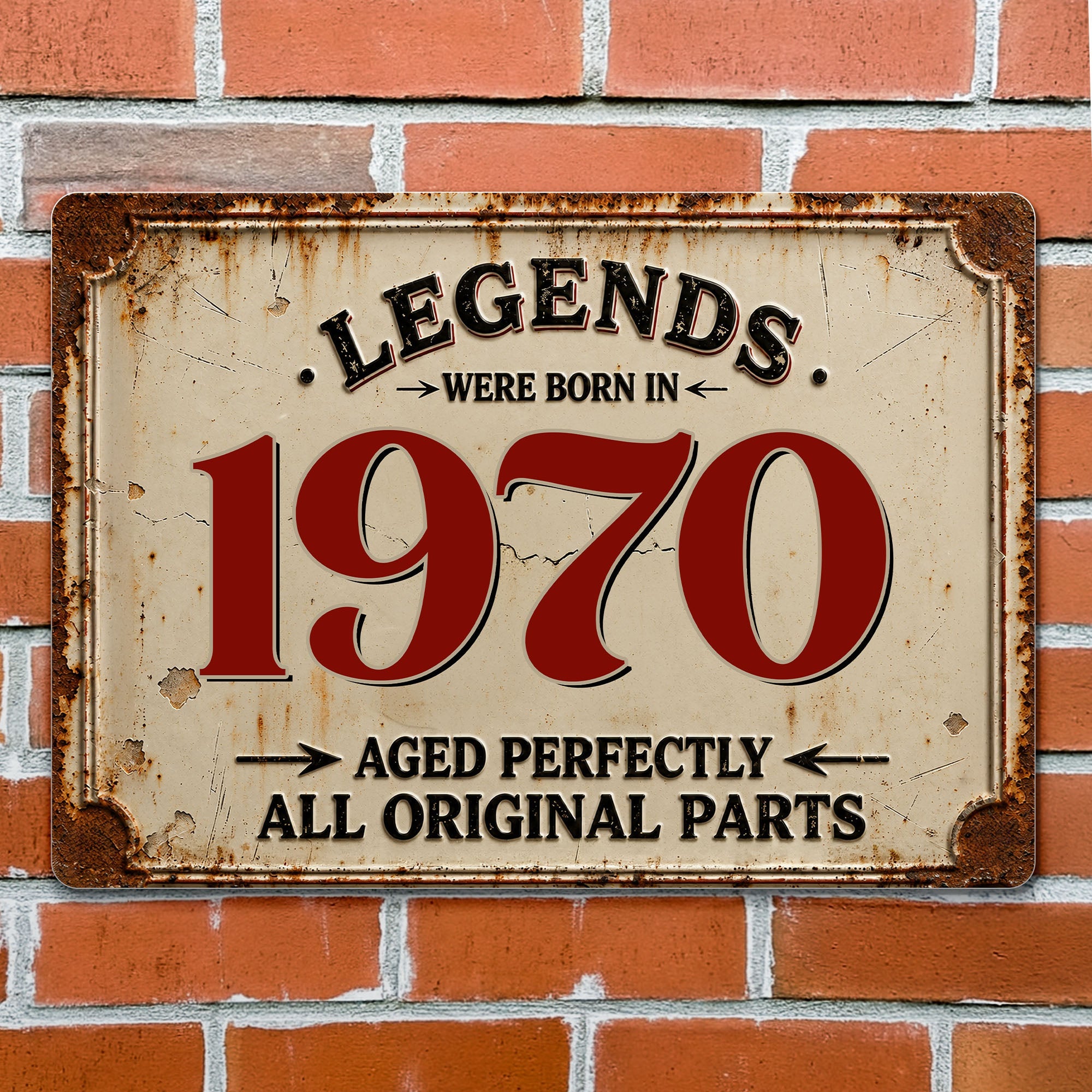 Personalized Vintage Metal Sign Custom Year Gift for Dad Metal Sign GradoCreations