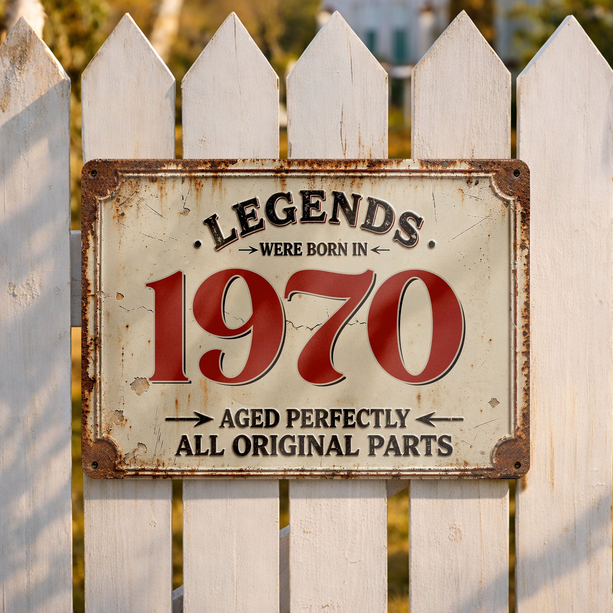 Personalized Vintage Metal Sign Custom Year Gift for Dad Metal Sign GradoCreations