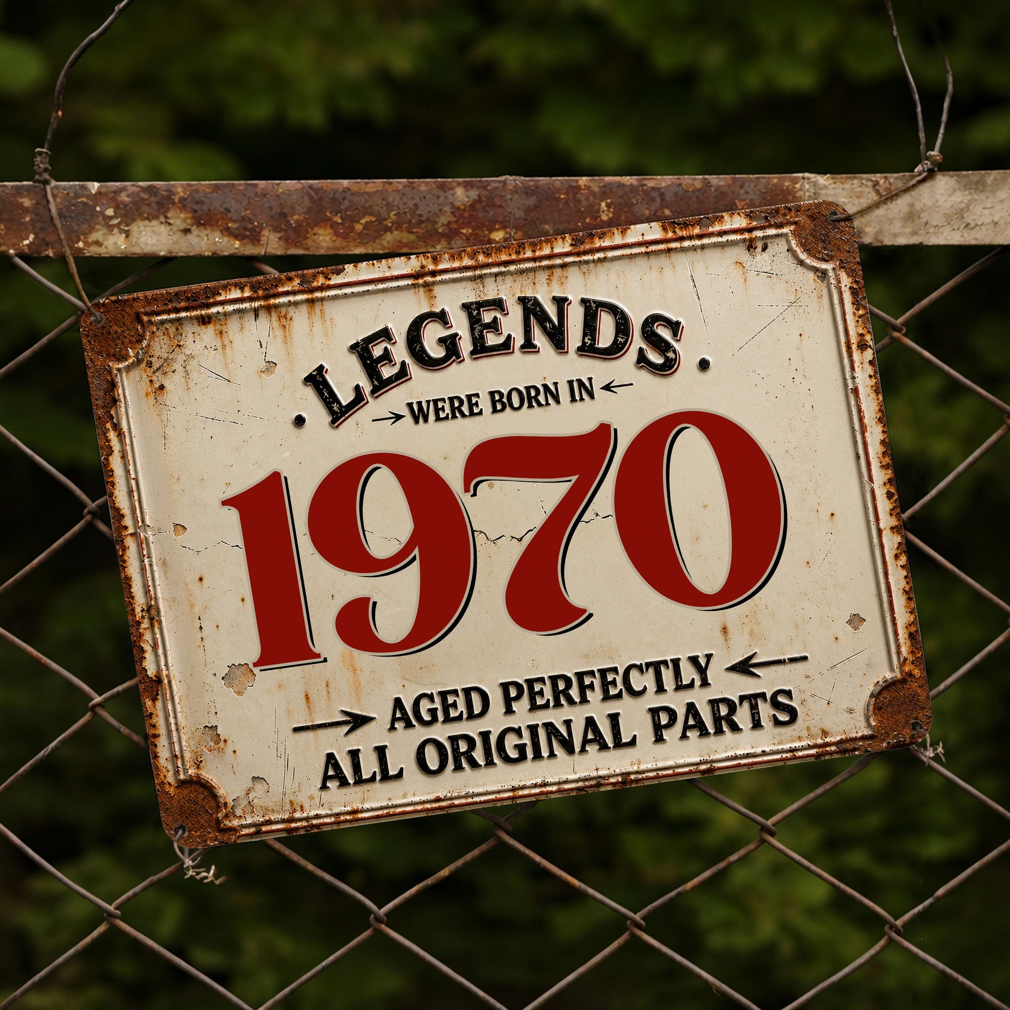 Personalized Vintage Metal Sign Custom Year Gift for Dad Metal Sign GradoCreations
