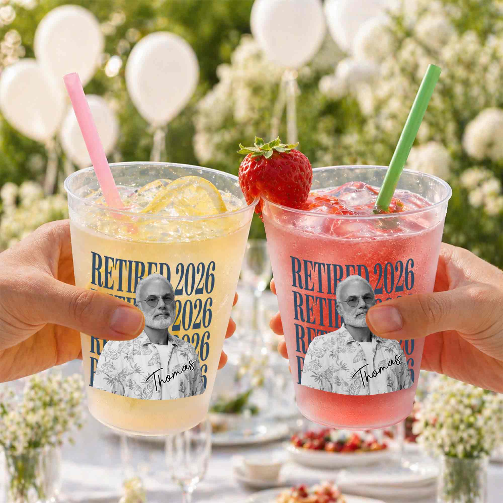 Personalized Frosted Cups Custom Name Photo Retirement Gift Frosted Cups GradoCreations