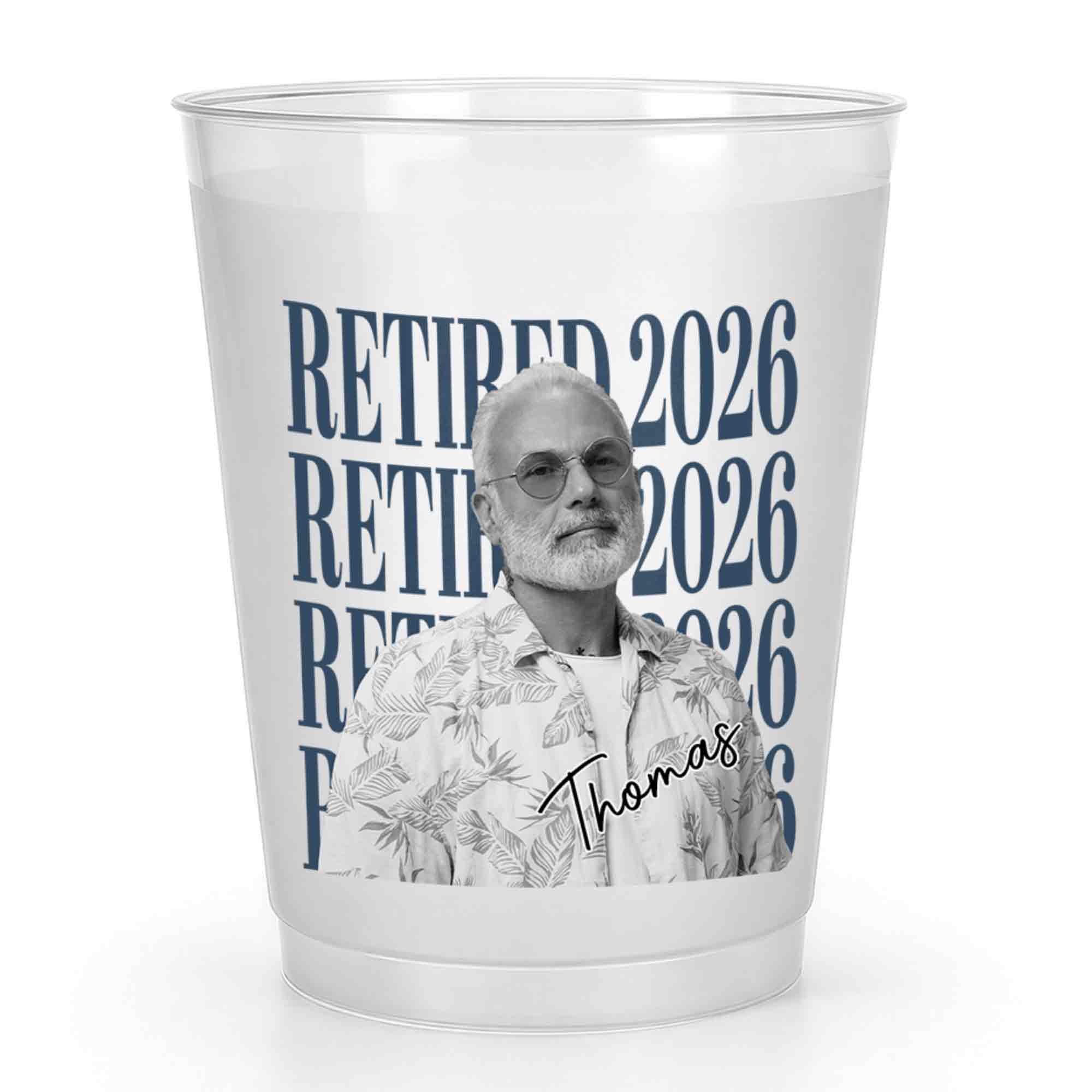 Personalized Frosted Cups Custom Name Photo Retirement Gift Frosted Cups GradoCreations
