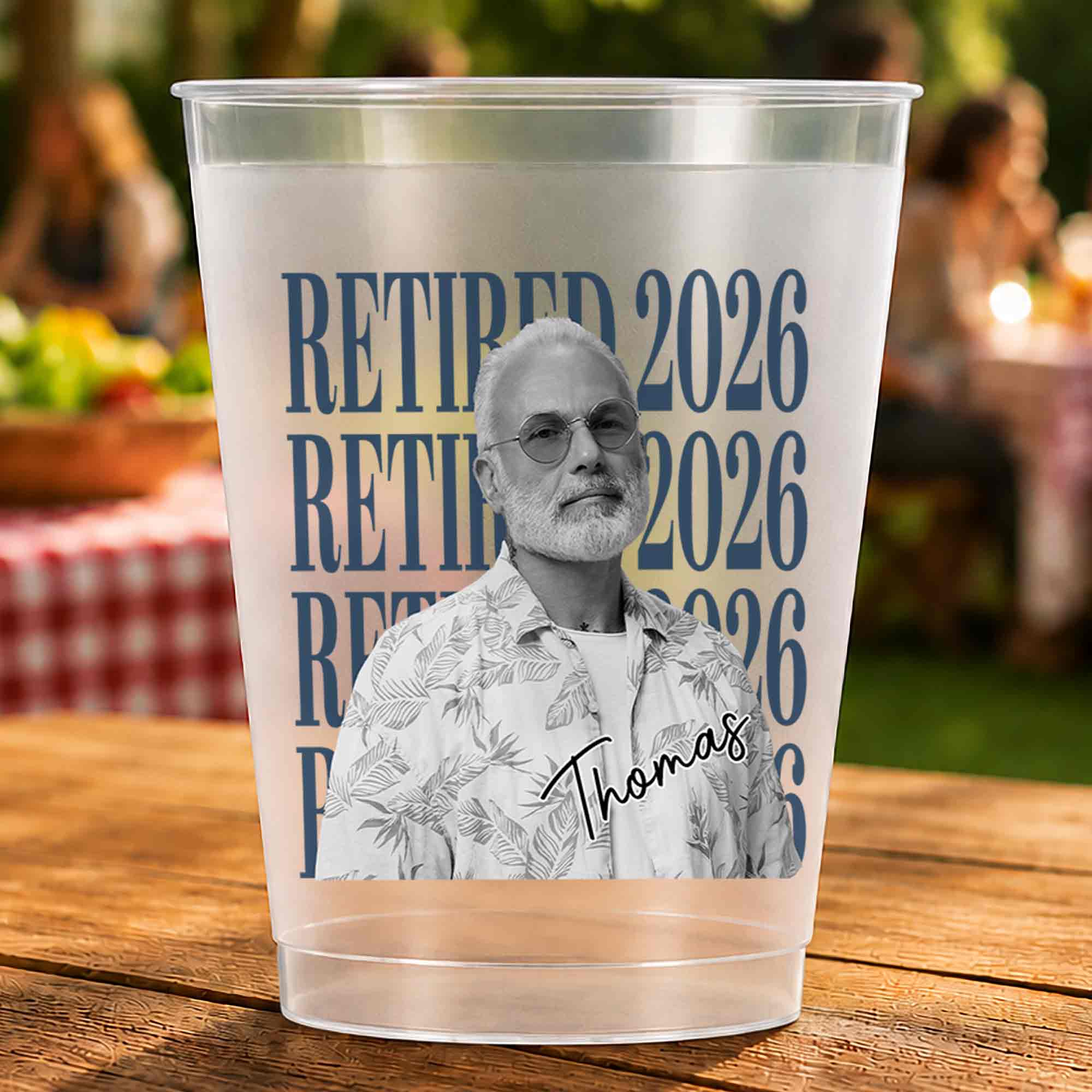 Personalized Frosted Cups Custom Name Photo Retirement Gift Frosted Cups GradoCreations
