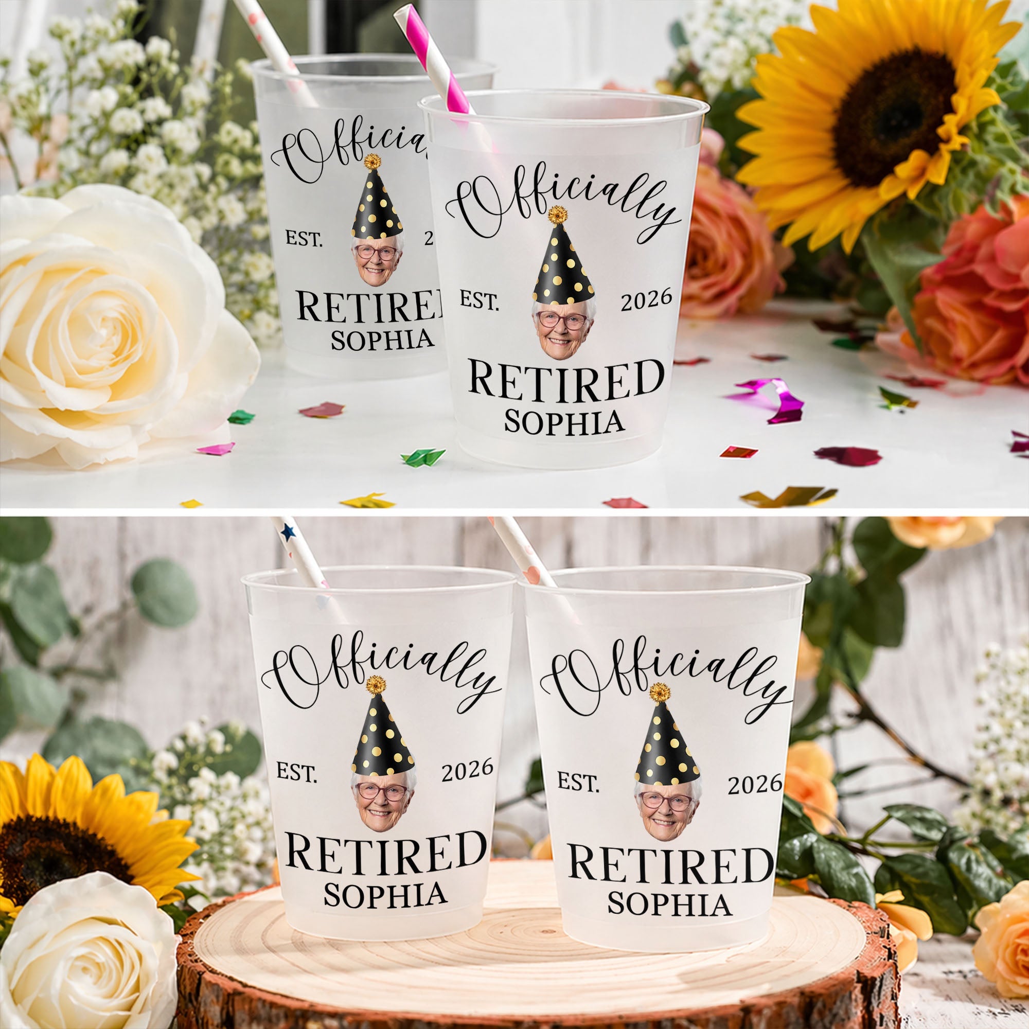 Officially Retired Custom Photo Frosted Cup Gift for Dad Frosted Cups GradoCreations