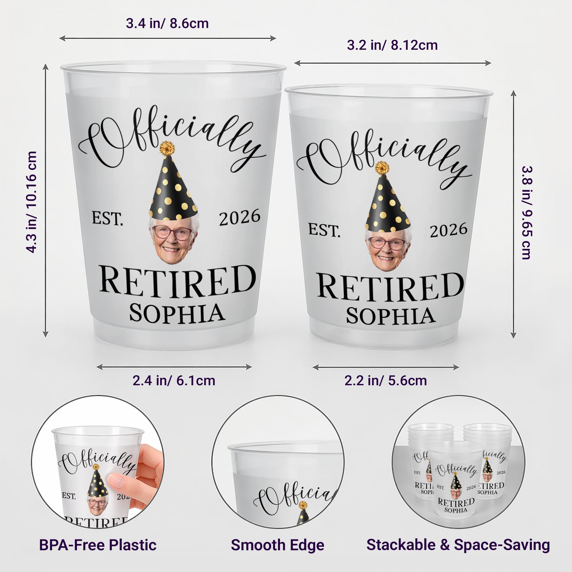 Officially Retired Custom Photo Frosted Cup Gift for Dad Frosted Cups GradoCreations