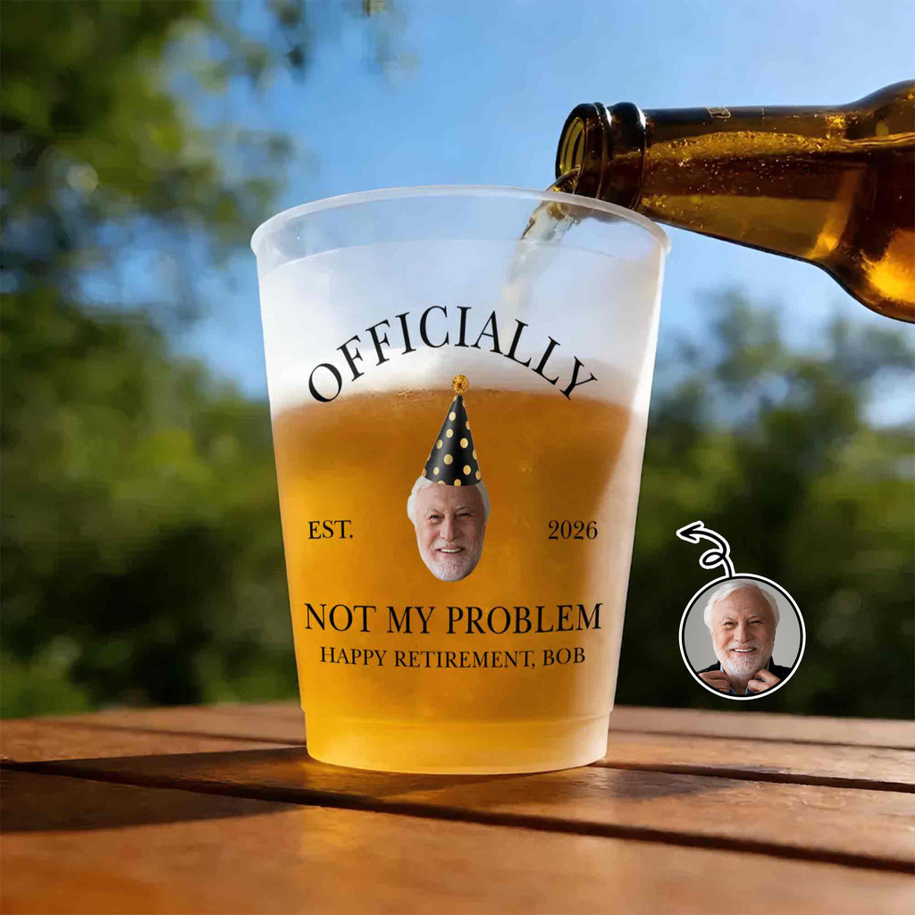 Personalized Frosted Cups Custom Face Retirement Party Gift Frosted Cups GradoCreations