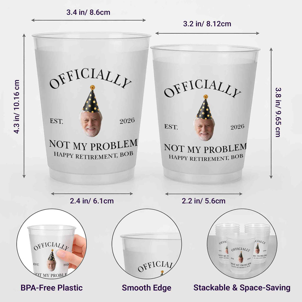 Personalized Frosted Cups Custom Face Retirement Party Gift Frosted Cups GradoCreations