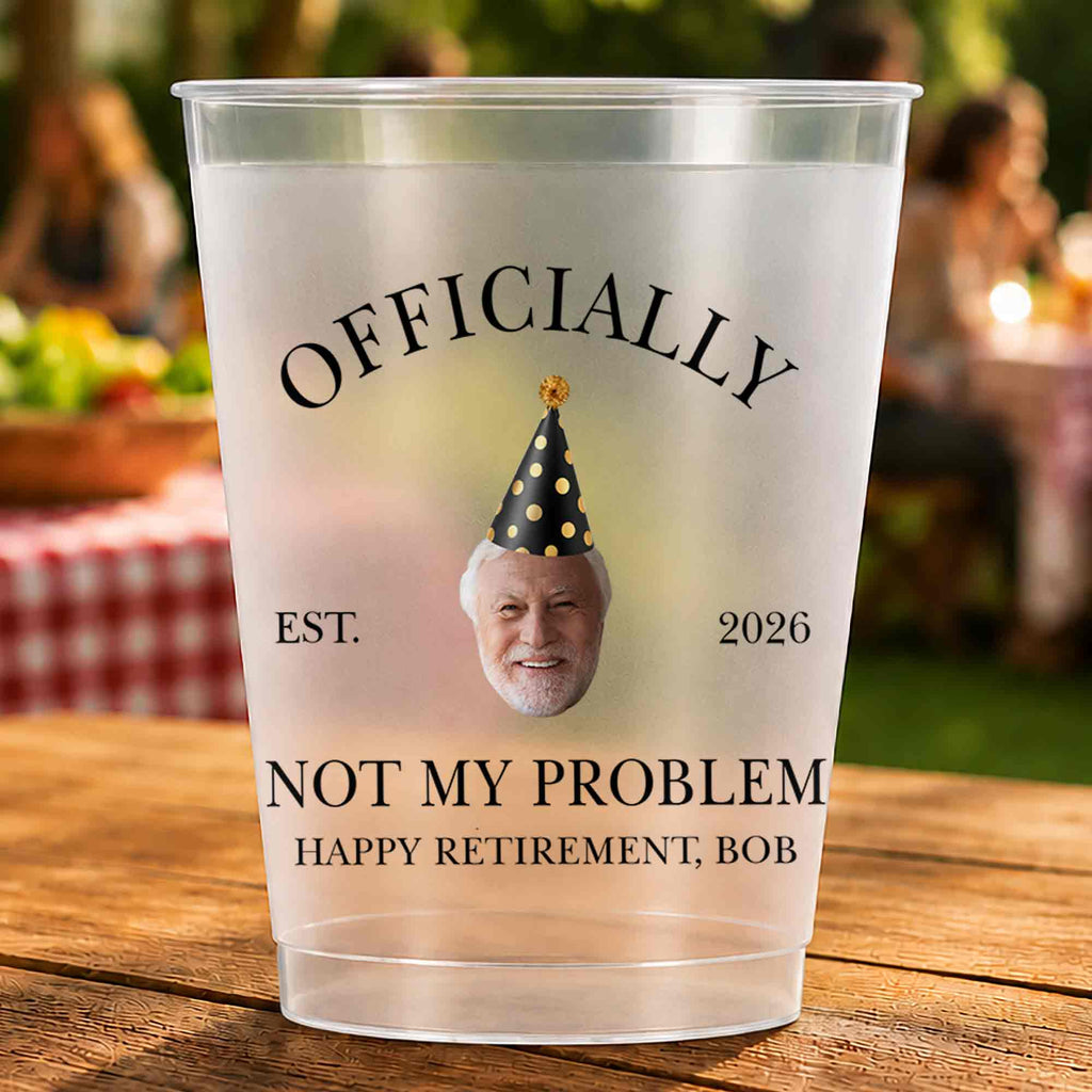 Personalized Frosted Cups Custom Face Retirement Party Gift Frosted Cups GradoCreations