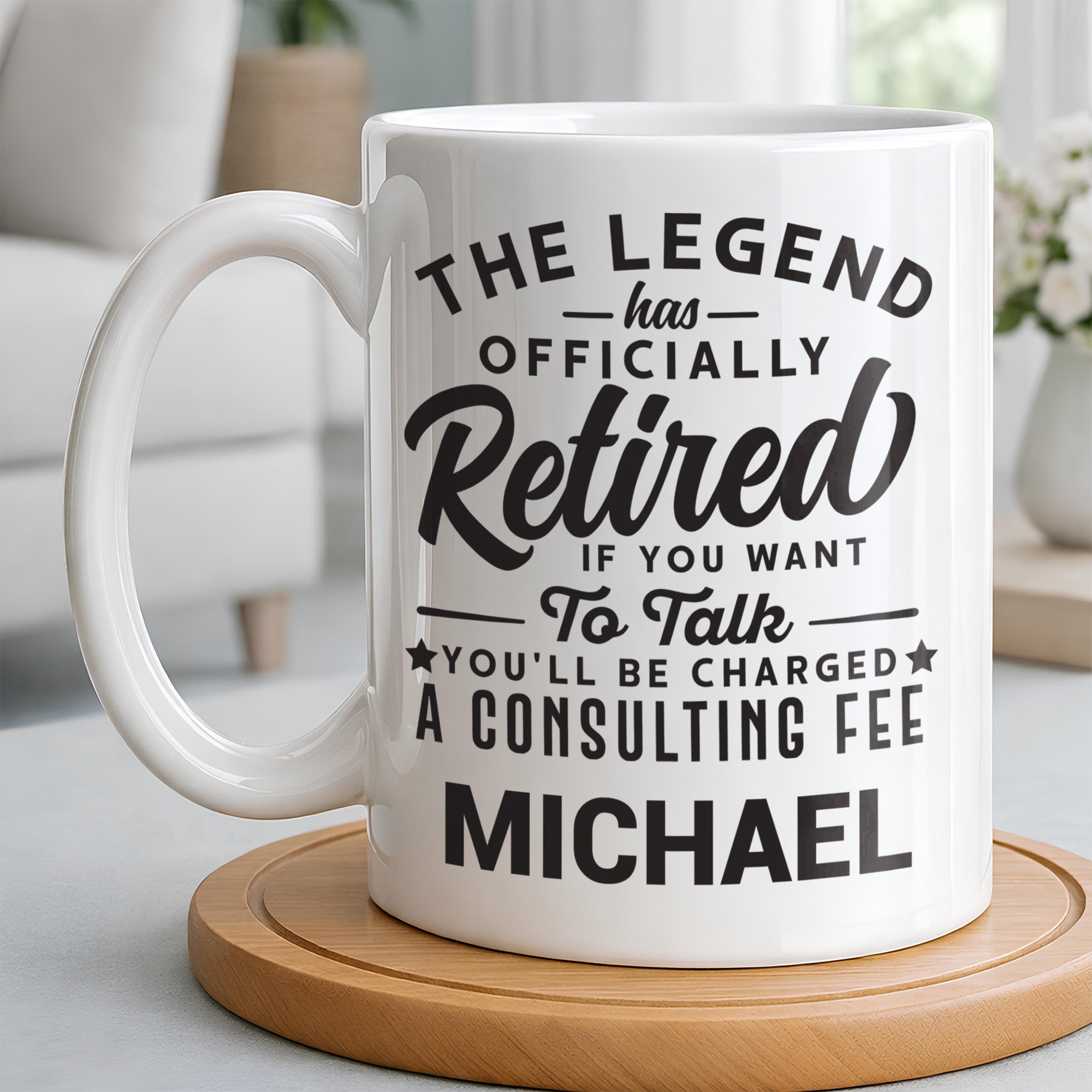 Personalized Funny Retirement Coffee Mug Custom Gift for Dad Edge-to-edge Mug GradoCreations