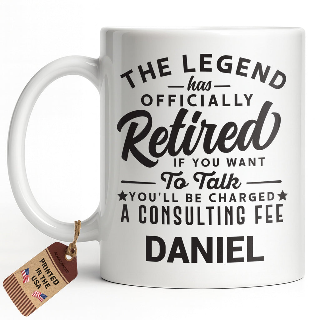 Personalized Funny Retirement Coffee Mug Custom Gift for Dad Edge-to-edge Mug GradoCreations